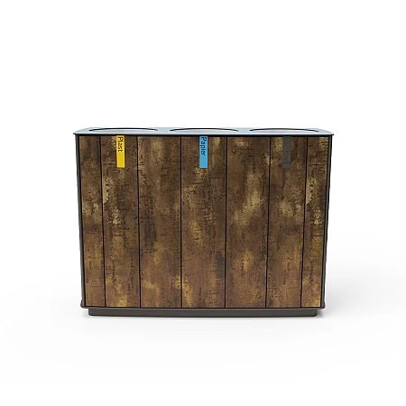Trojitý odpadkový kôš na separovaný odpad 3x50l HPL Trojitý odpadkový kôš na separovaný odpad 3x50l HPL